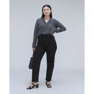 Everlane high rise black crop 31 sustainable normcore jeans